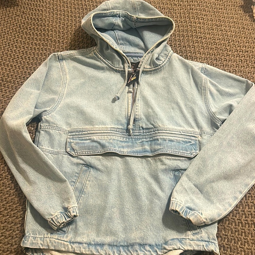 NWT Dressed in LALA denim Pullover